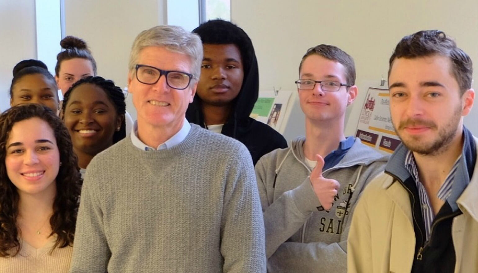 Professor Don Hauber and students