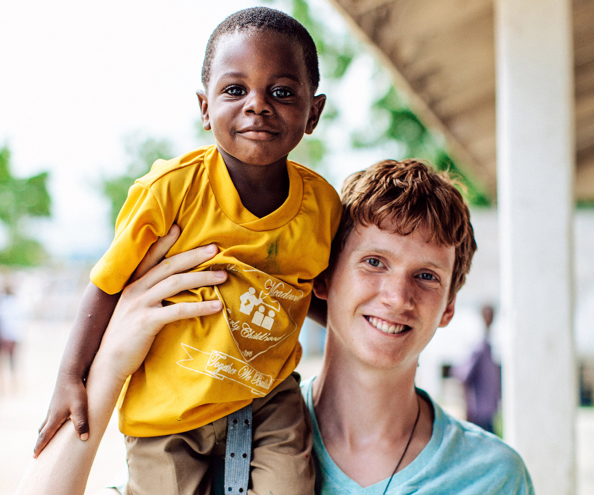 Professor with Jamaican boy