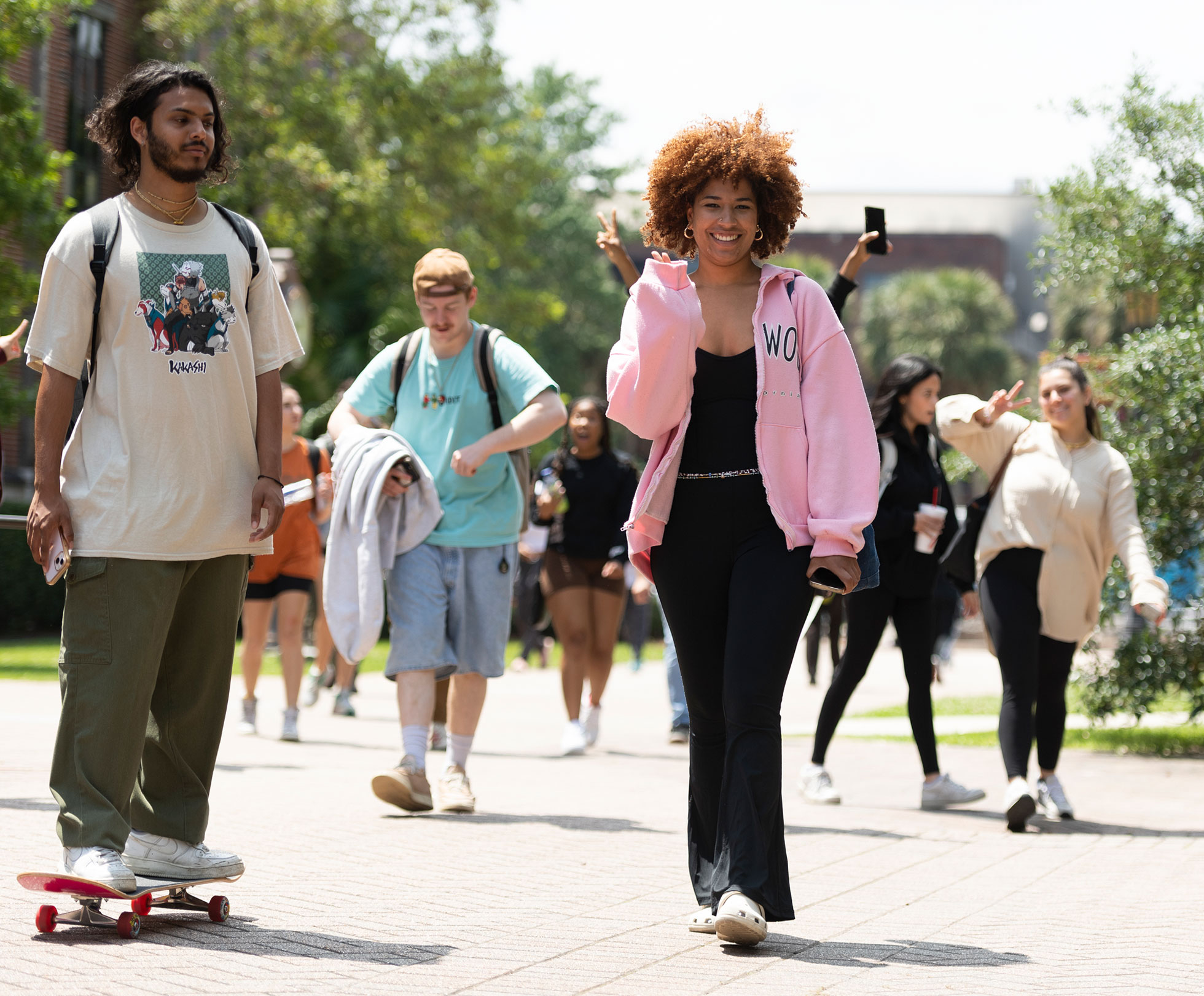 Loyola Students Walking to Class