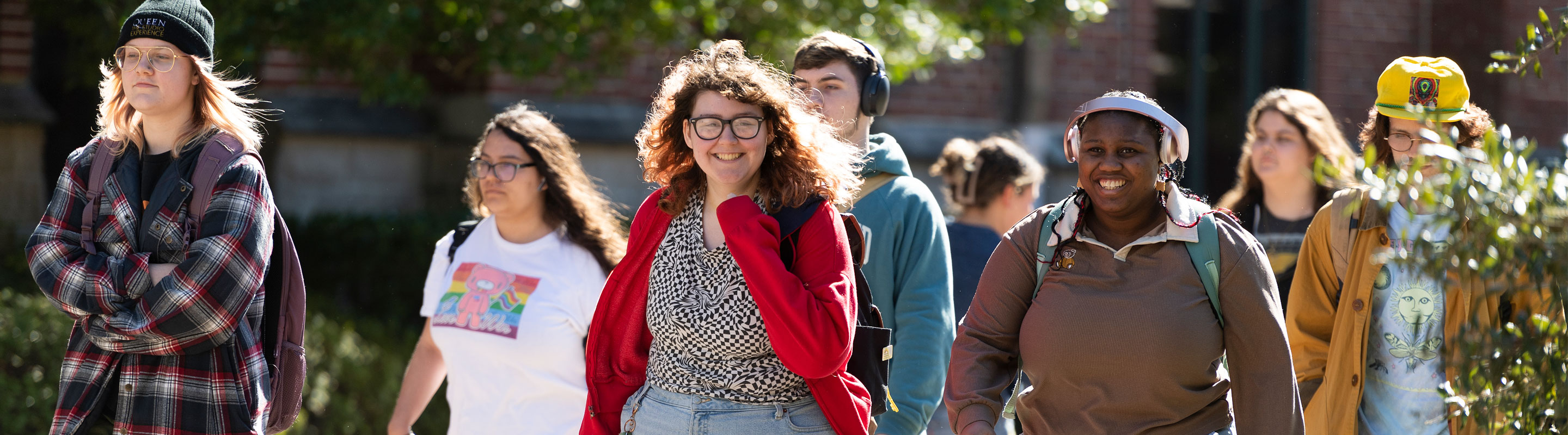 Students Smiling on Campus