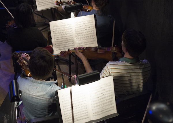 String Players preparing to play
