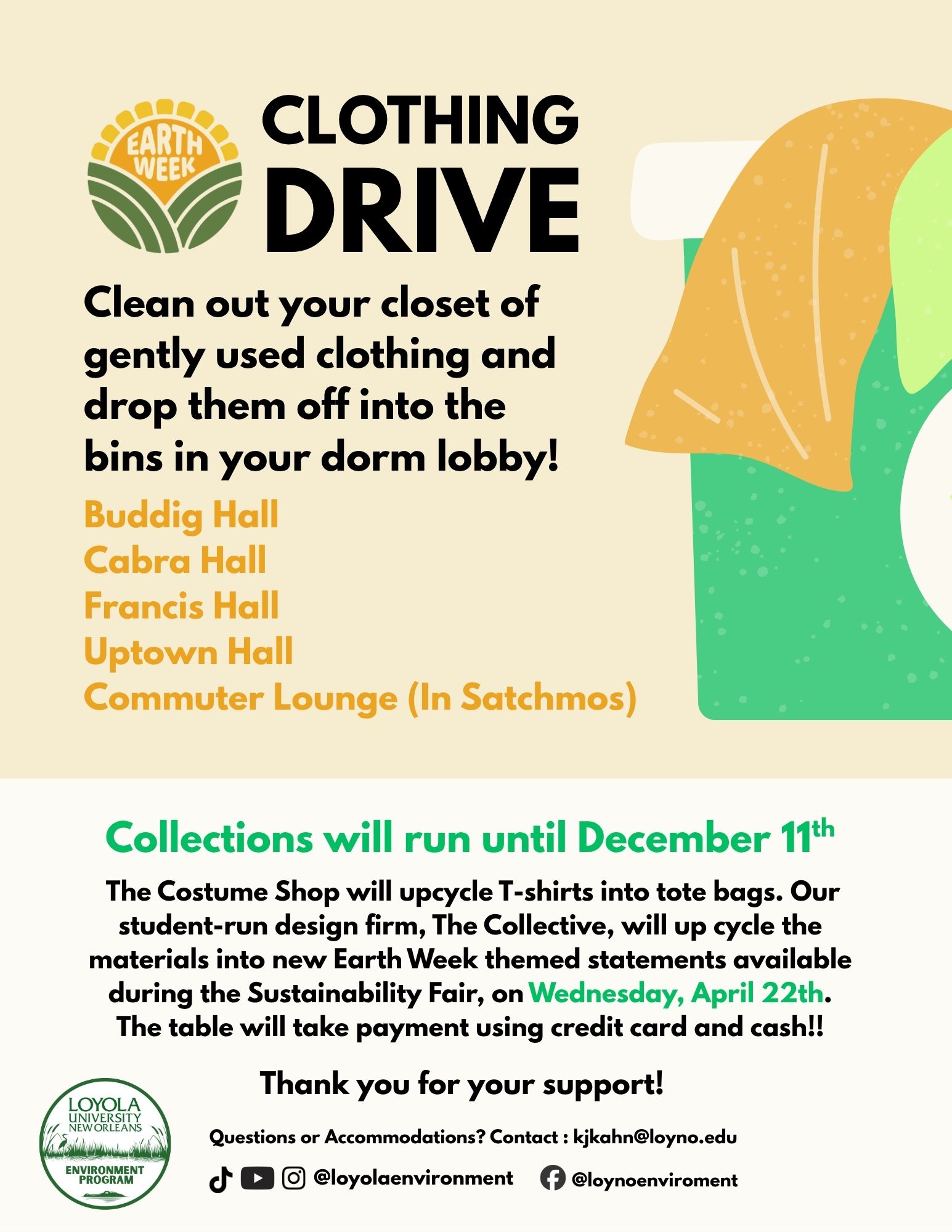 Clothing Drive flyer
