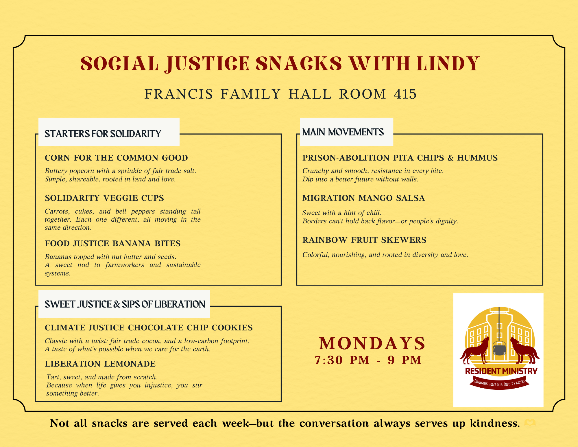 Social Justice Snacks with Lindy