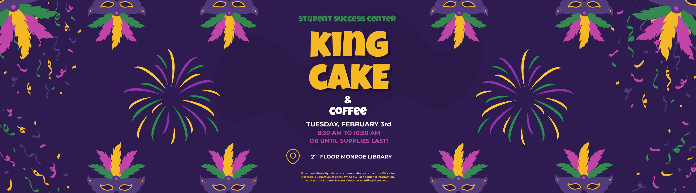 SSC King Cake and Coffee