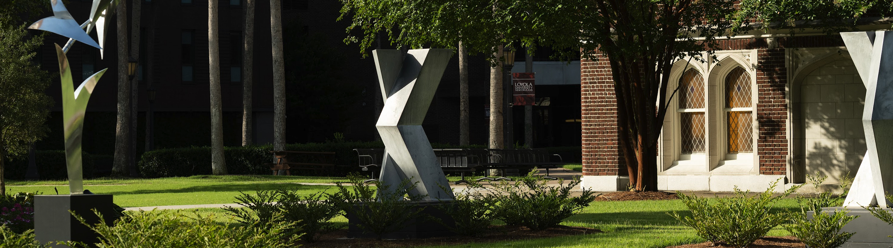 Sculpture Garden behind Bobet Hall